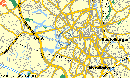 map of Ghent